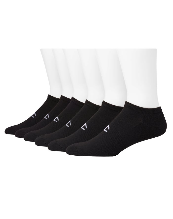 Champion Sokken Heren - Zwart - No-Show Extended Sizes 6-Pairs ( 140826-SBR )